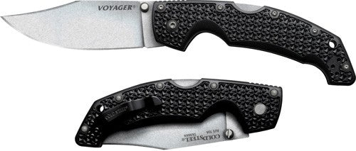 Cold Steel Large Voyager Clip Folder 4" Plain Edge Blade