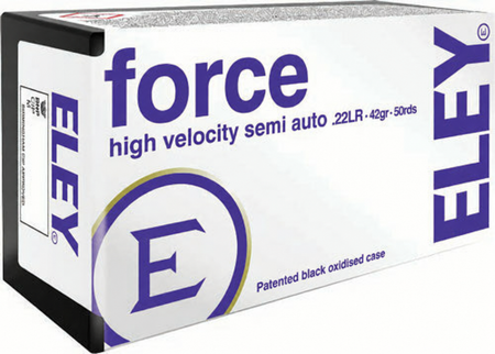 Eley .22 Long Rifle 2400 Force Round Nose High-velocity semi-auto 42 Grain 1250 FPS