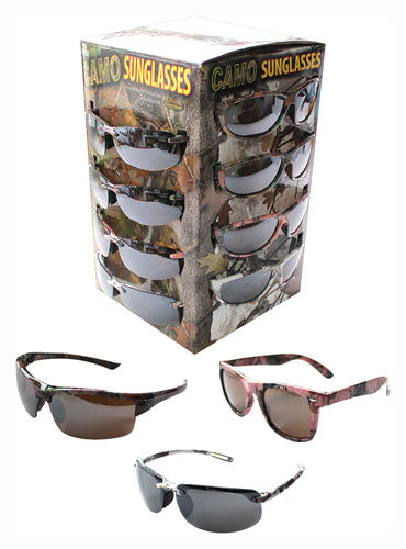 Rivers Edge 36-Pack Camo Sunglasses Countertop Display Lot