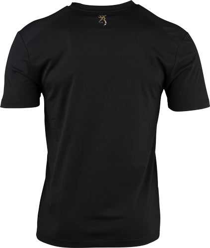 Browning Whitetail Logo SS Performance Camp Shirt in Black Large