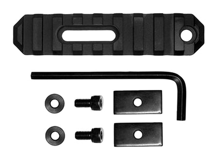 GrovTec GTSW190 AR Stock Picatinny Rail 3.8" 9 Slot Black Hard Anodized Aluminum