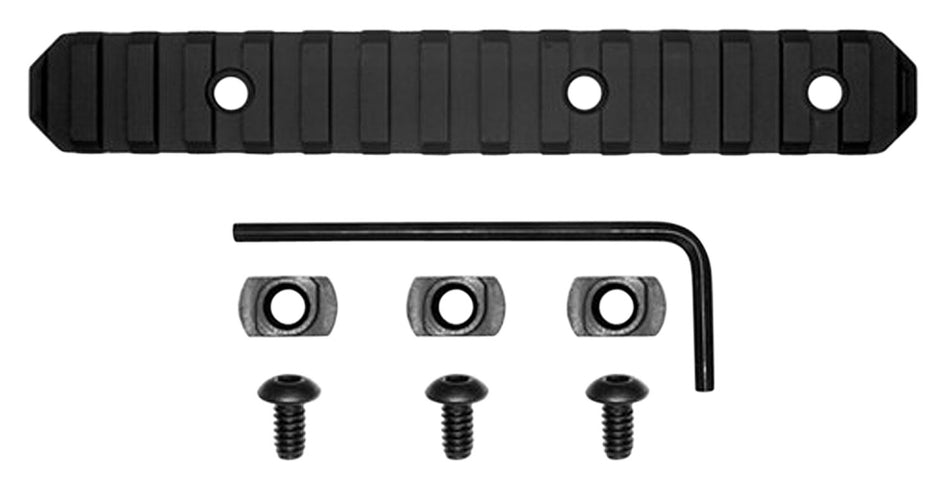 GrovTec GTSW239 M-Lok 15-Slot 6 Inch Picatinny Rail Black Hard Anodized
