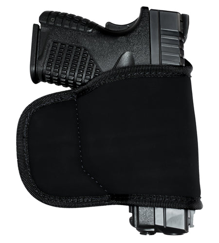 GrovTec US GTHL15098BLK Multi-Fit Outside Waistband Black Suede Belt Loop Holster Small/Medium Semi-Auto RH