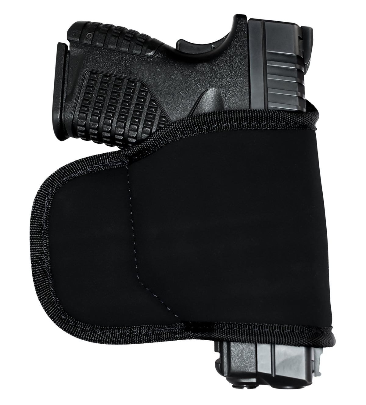 GrovTec US GTHL15099BLK Multi-Fit Outside Waistband Black Suede Belt Loop Holster Medium/Large Semi-Auto RH