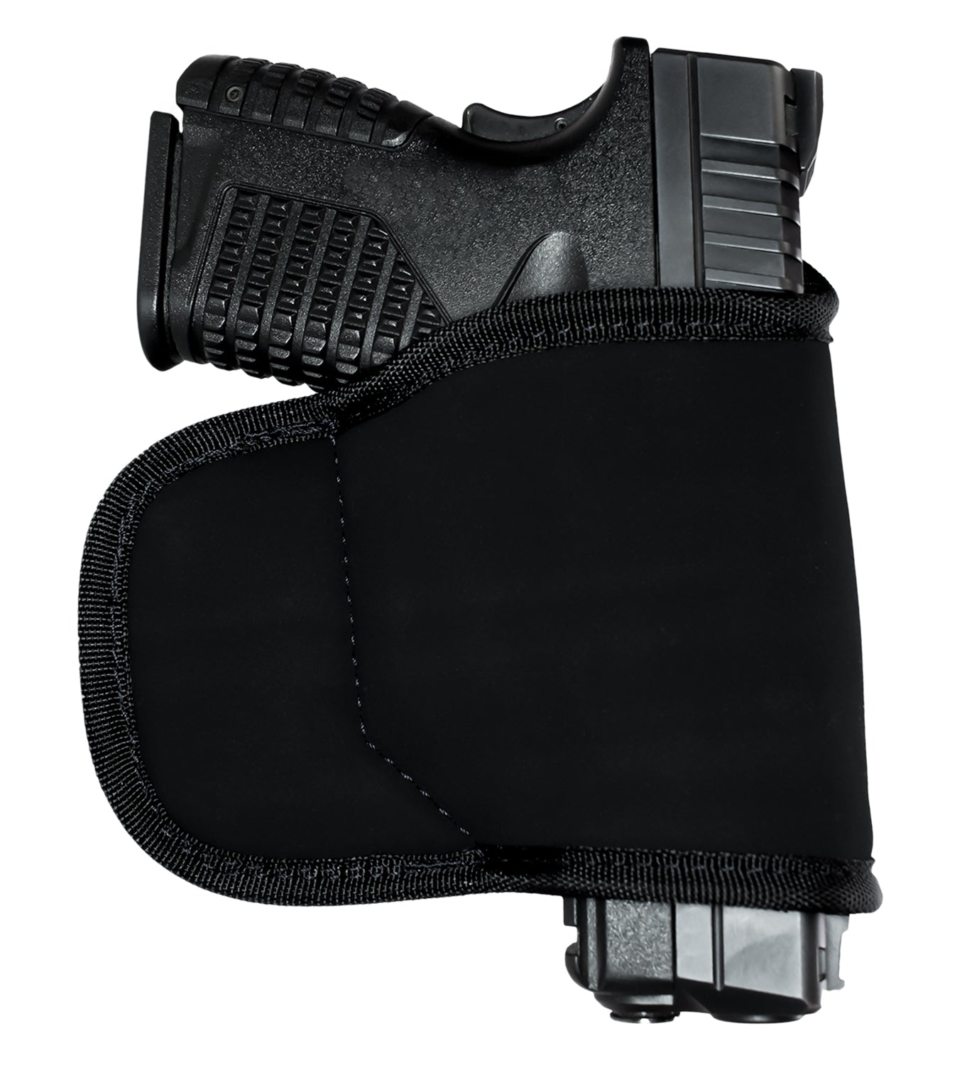 GrovTec US GTHL15099BLK Multi-Fit Outside Waistband Black Suede Belt Loop Holster Medium/Large Semi-Auto RH