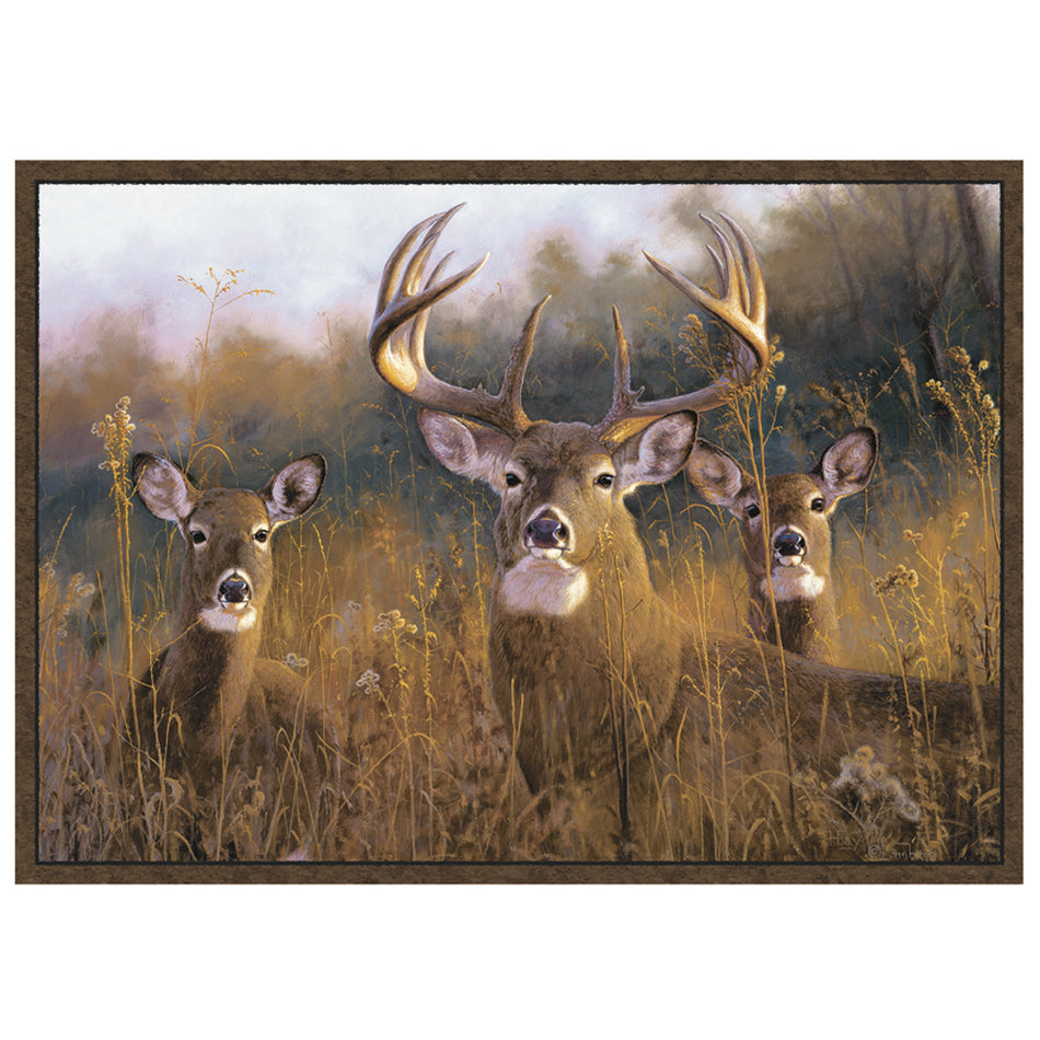 Custom Wildlife Printed Rug Buck Stops Here 37" x 52"