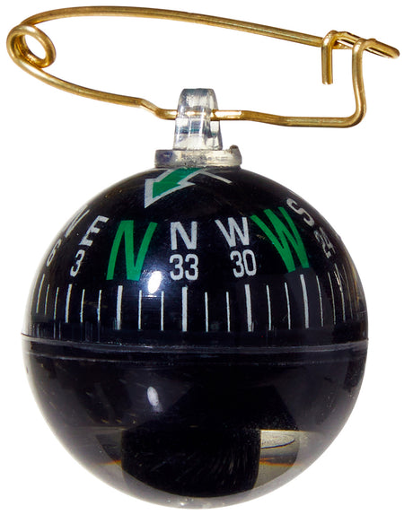 Allen Liquid-Filled Pin-On Compass Black 1.50 Inch