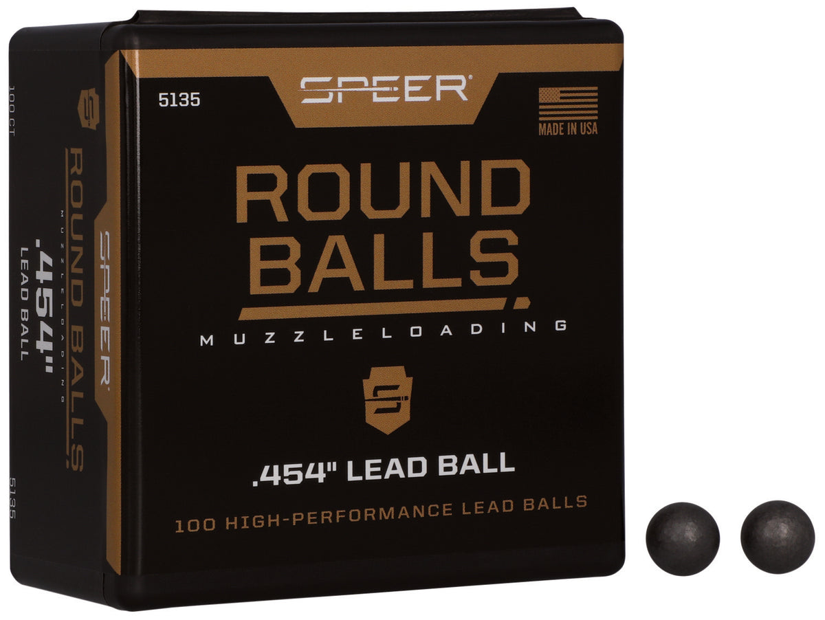 Speer Lead Balls .44 Caliber 140 Grain 100-Pack Traditional Shooting Projectiles