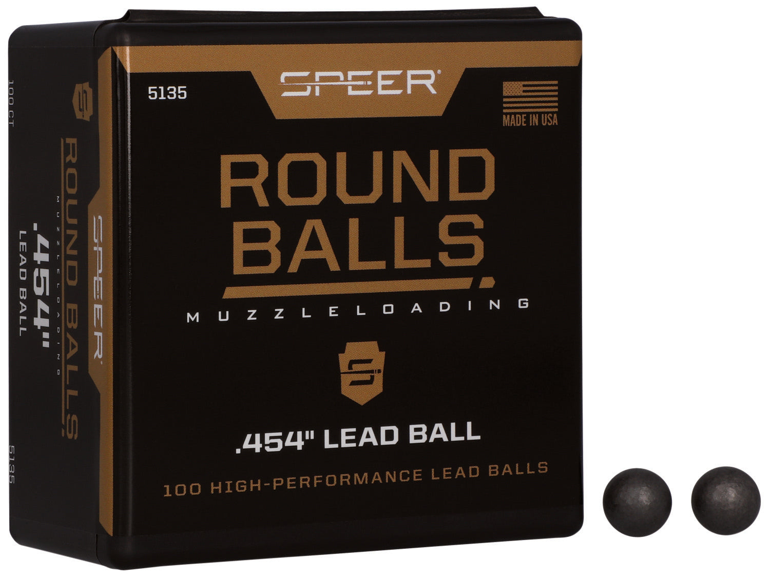Speer Lead Balls .44 Caliber 140 Grain 100-Pack Traditional Shooting Projectiles