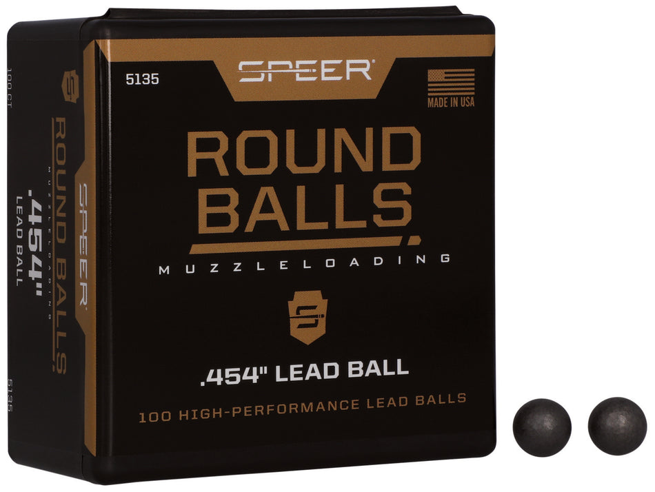 Speer Lead Balls .44 Caliber 140 Grain 100-Pack Traditional Shooting Projectiles
