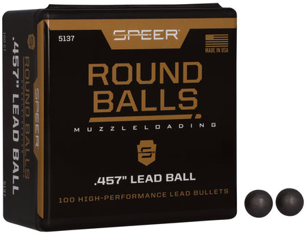 Speer Lead Balls .45 Caliber 143 Grain 100-Pack Traditional Shooting Projectiles