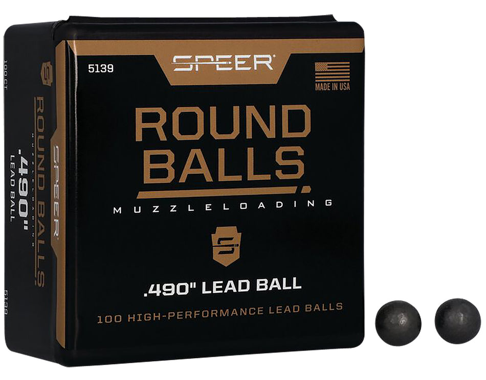Speer Lead Balls .50 Caliber 176 Grain 100-Pack Traditional Shooting Projectiles