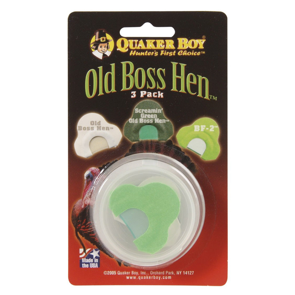 Quaker Boy Old Boss Hen Diaphragm Turkey Call 3-Pack