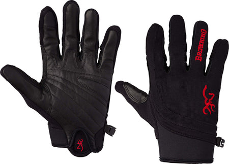 Browning Ace Shooting Gloves - XL, Black/Red