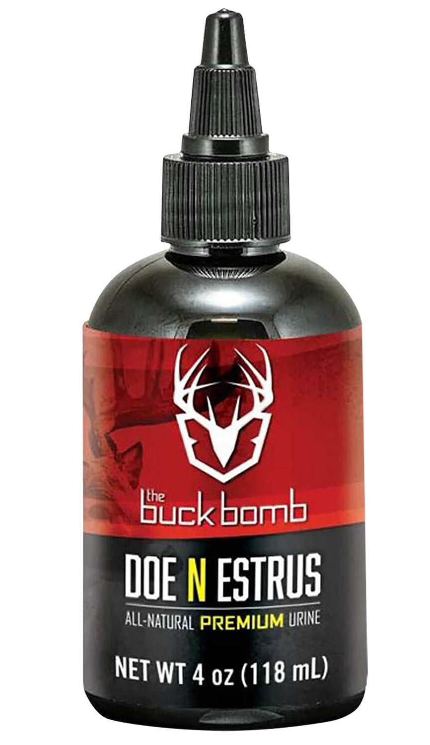 The Buck Bomb Doe N Estrus Liquid Deer Attractant Squeeze Bottle 4 oz