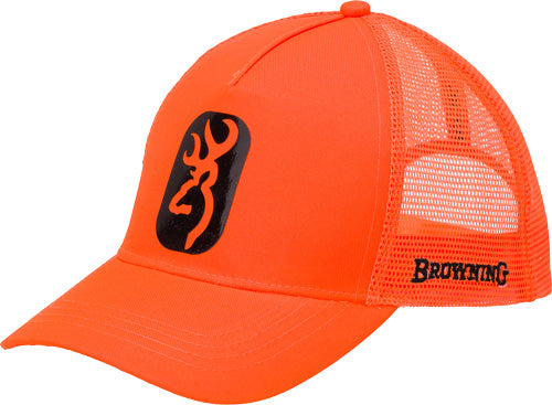 Browning Centerfire Blaze Orange Mesh Back Hat Buckmark Graphic
