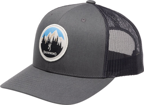 Browning Brimrock Carbon Mesh Hat with Circle Mountain Patch