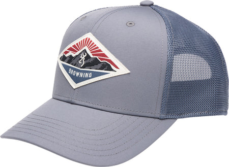 Browning Riser 110 Gray Mesh Hat with Mountain Patch