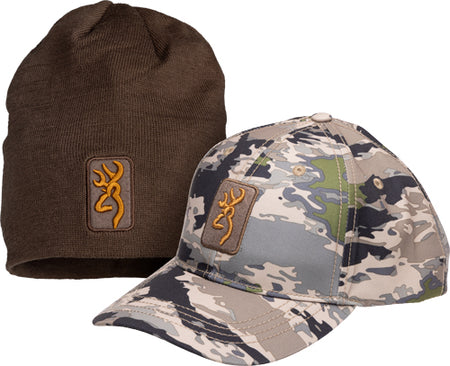 Browning OVIX Major Brown Hat and Beanie Combination Set