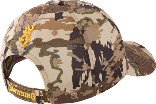 Browning Buckmark Logo Rimfire Baseball Cap Auric Camo Velcro