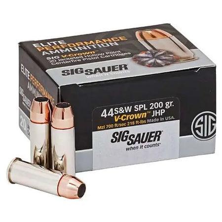 Sig Sauer .44 S&W Special Handgun Ammo  Jacketed Hollow Point JHP 200 grain 