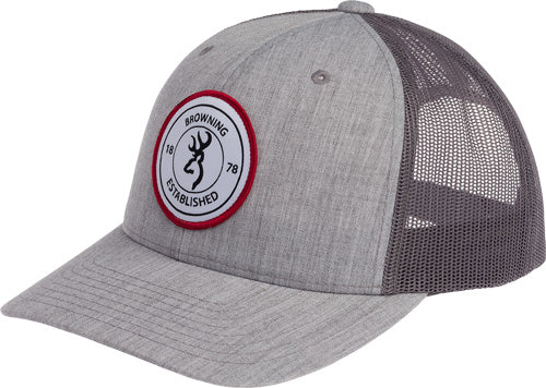 Browning Scout Logo Hat Heather Gray Mesh Back Snapback