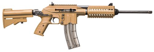 Kel-Tec SU22E .22 LR Rifle, 16" Threaded Barrel, Tan Finish, Picatinny Rail, Collapsible Stock, 26-Round Capacity