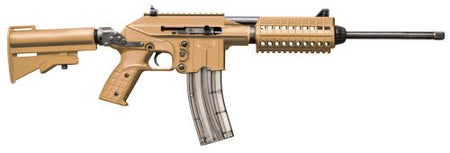 Kel-Tec SU22E .22 LR Rifle, 16" Threaded Barrel, Tan Finish, Picatinny Rail, Collapsible Stock, 26-Round Capacity