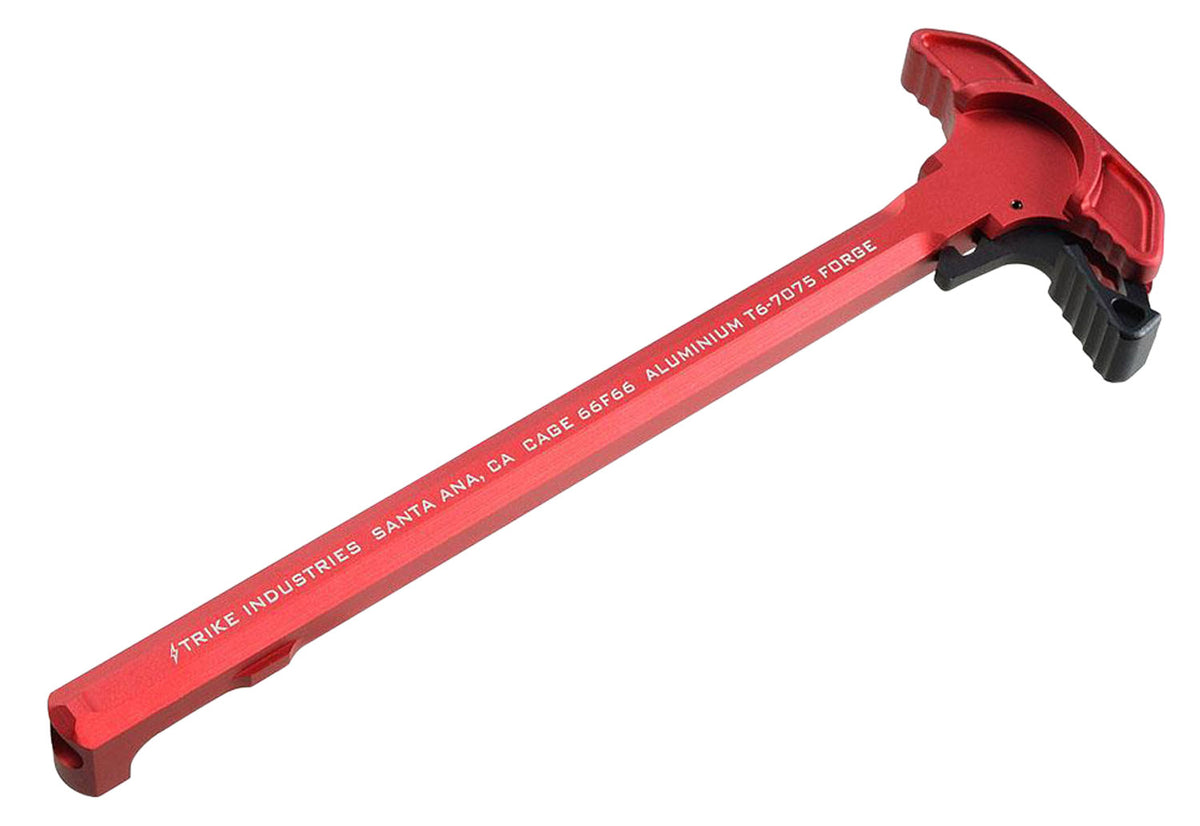 Strike Industries ARCHELRED AR-15 Charging Handle with Extended Latch Red Hard Anodized Aluminum