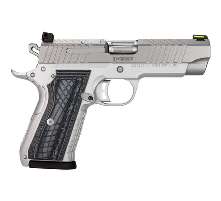 Kimber KDS9C 9mm 15+1 4.09-Inch Pistol - KimPro Silver, Stainless Steel Slide, G10 Crosshatch Grip