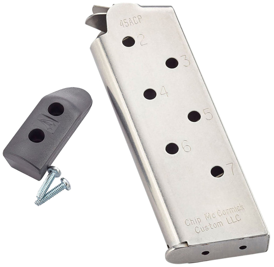 CMC Products Match Grade 7-Round .45 ACP 1911 Officer Stainless and Black Magazine