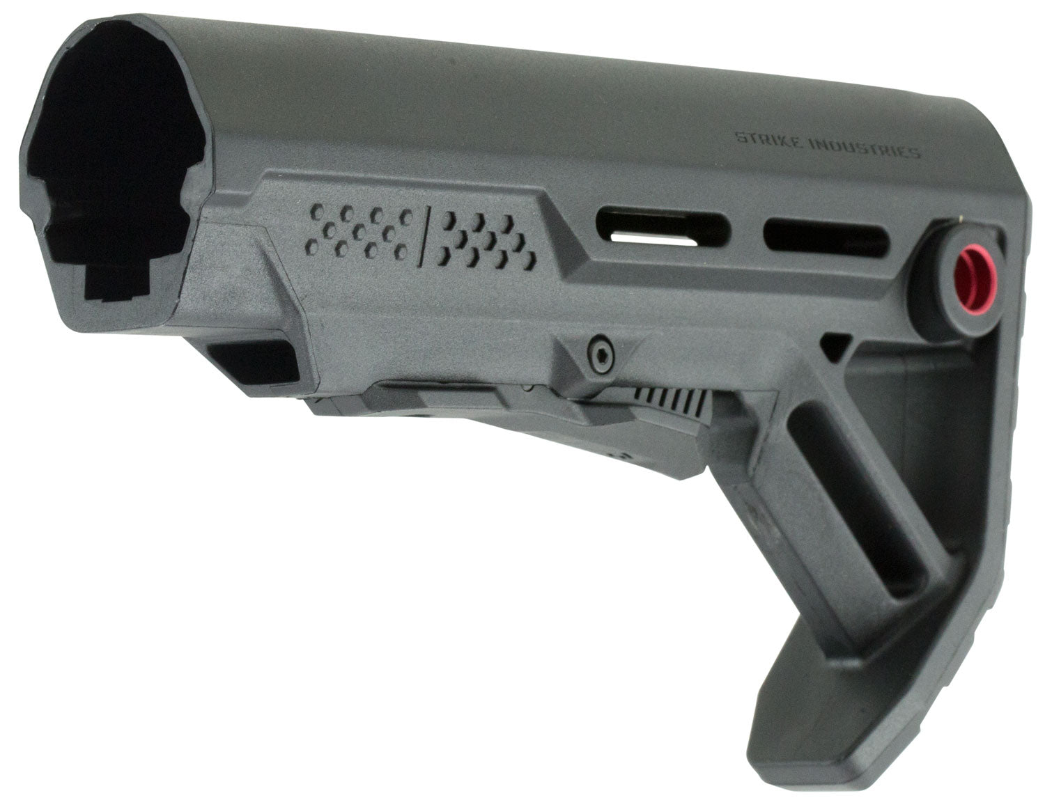 Strike Industries STRIKEESMOD MOD1 Mil-Spec AR-15 M16 Black Synthetic Stock with Red Accent