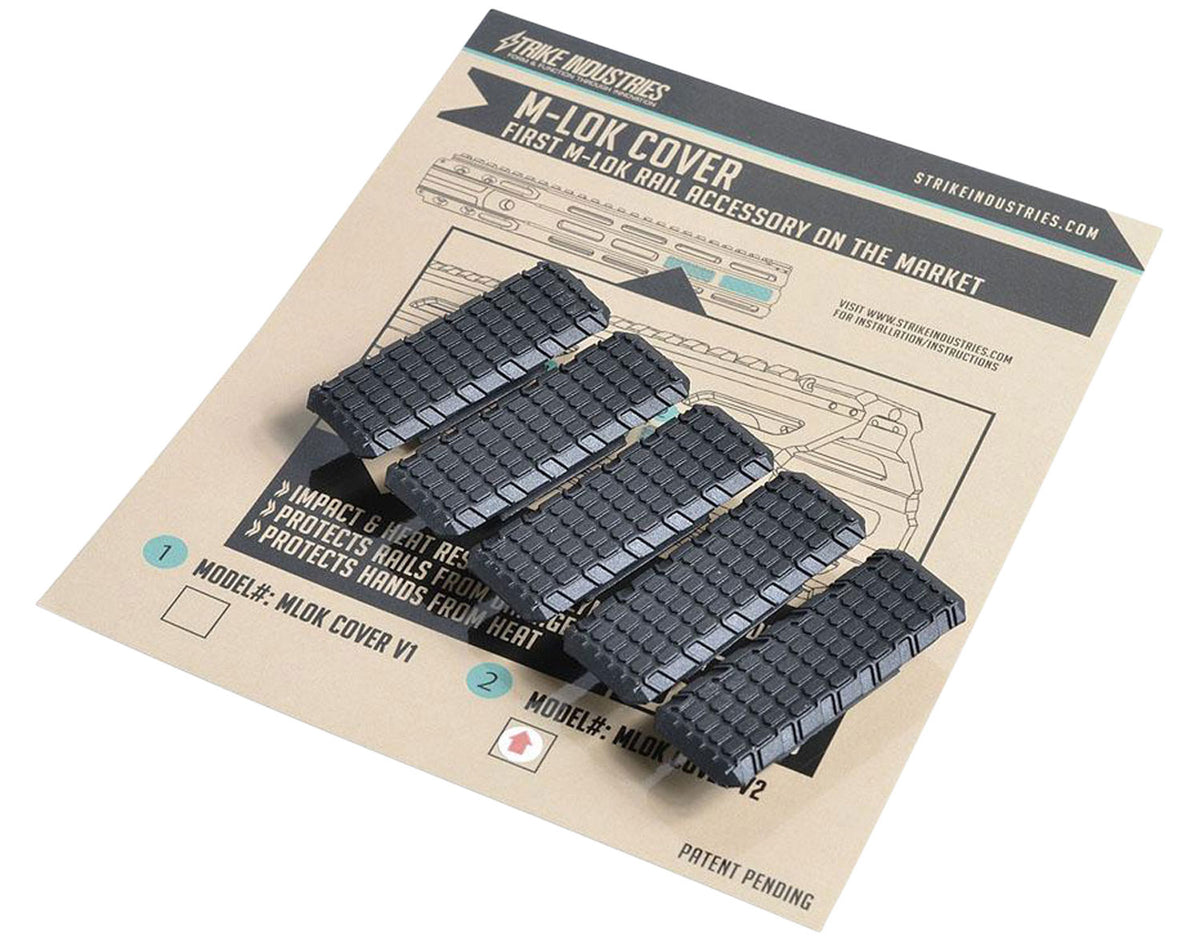 Strike Industries M-LOK Slot Cover V2 Black Hardened Polymer