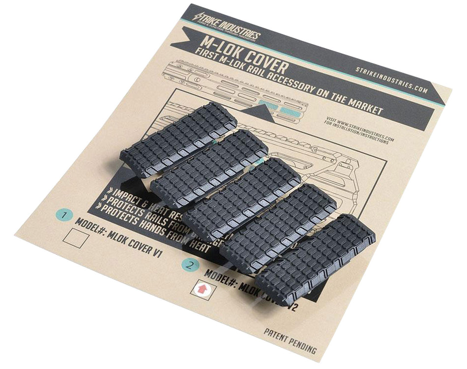 Strike Industries M-LOK Slot Cover V2 Black Hardened Polymer