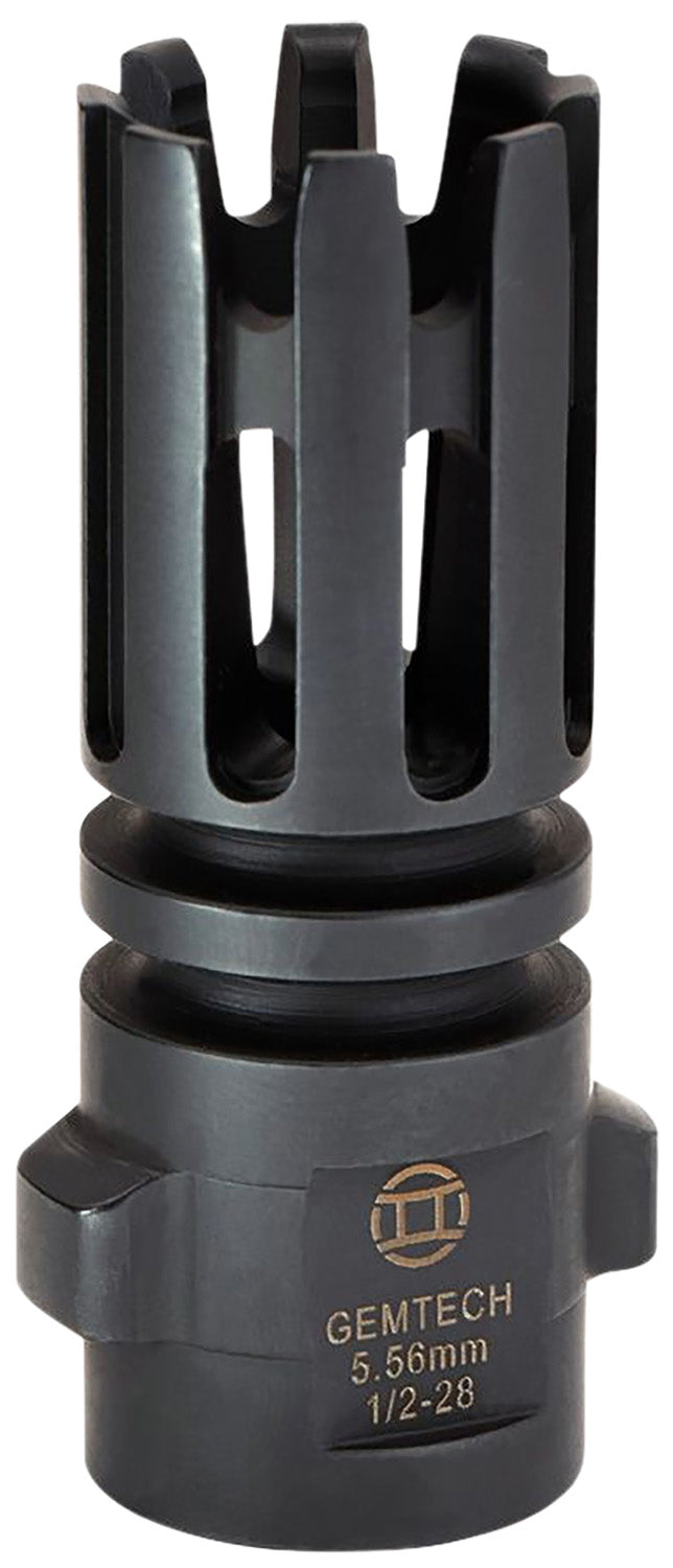 Gemtech 12145 Quickmounts Flash Hider 5.56x45mm NATO AR-Platform 1/2"-28 tpi Black Steel 2.40" OAL