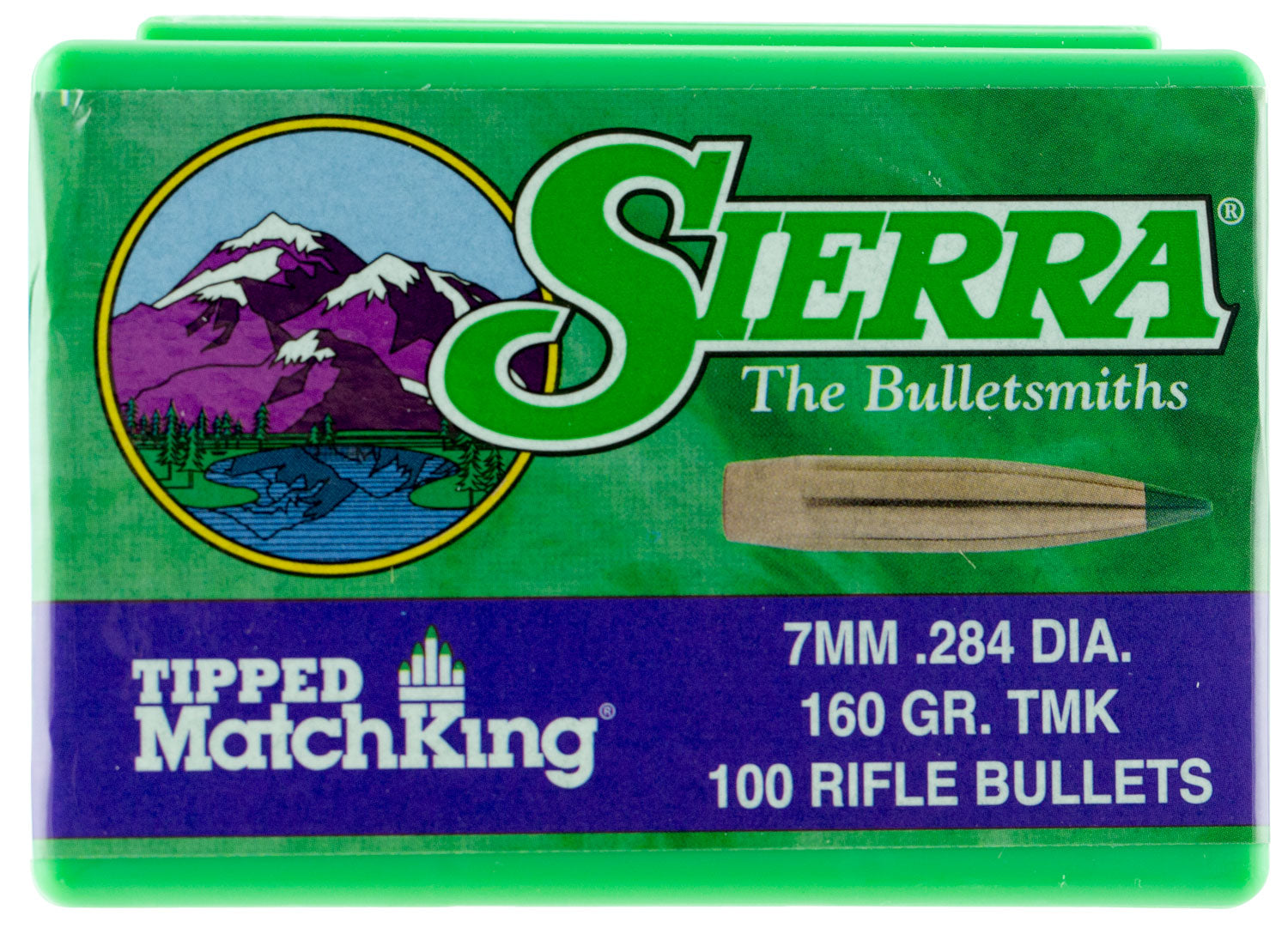 Sierra TMK 7660 7mm 160 Grain Tipped MatchKing 100-Count Box
