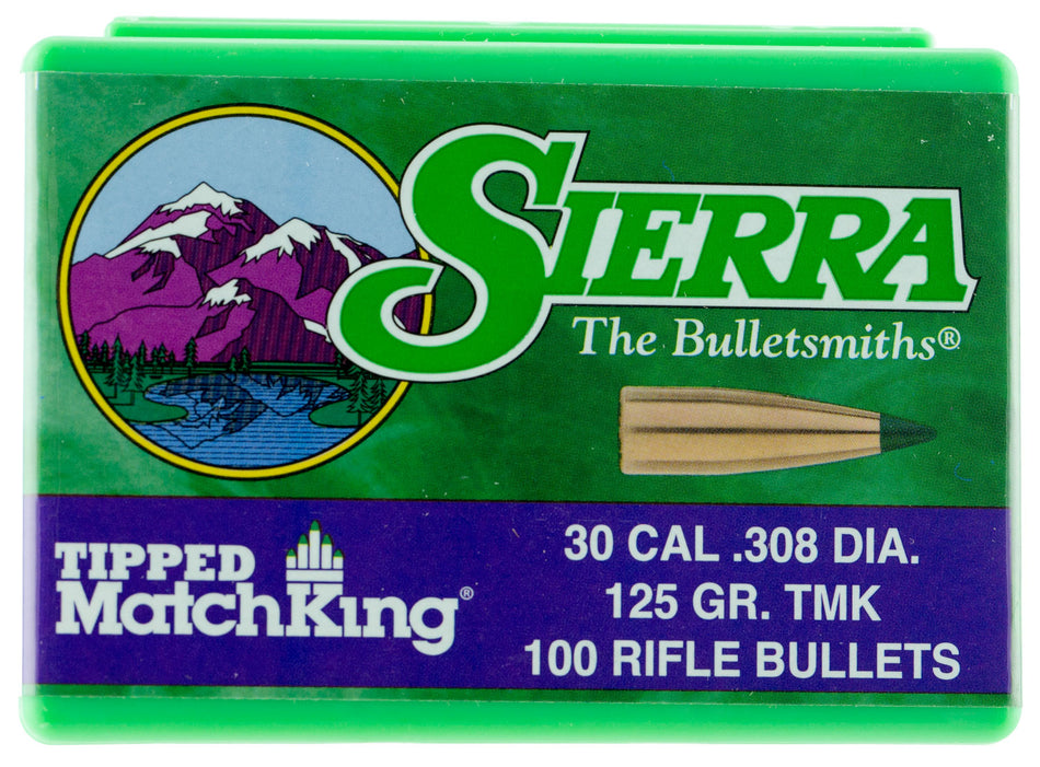 Sierra Tipped MatchKing 30Cal 125 Grain Reloading Bullets 100/Box