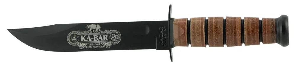 Ka-Bar 120th Anniversary Fighting Utility 7 In Straight Edge US Army Brown Sheath Boxed