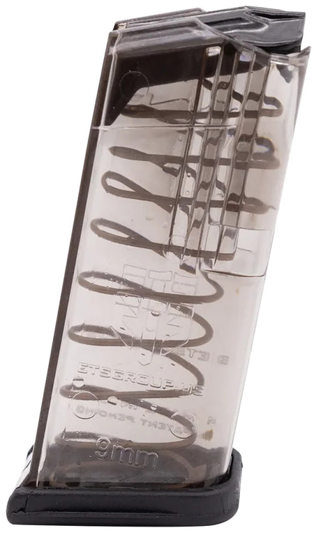 ETS GLK26 10-Round 9mm Handgun Magazine Compatible with Glock 26 Gen1-5 Translucent