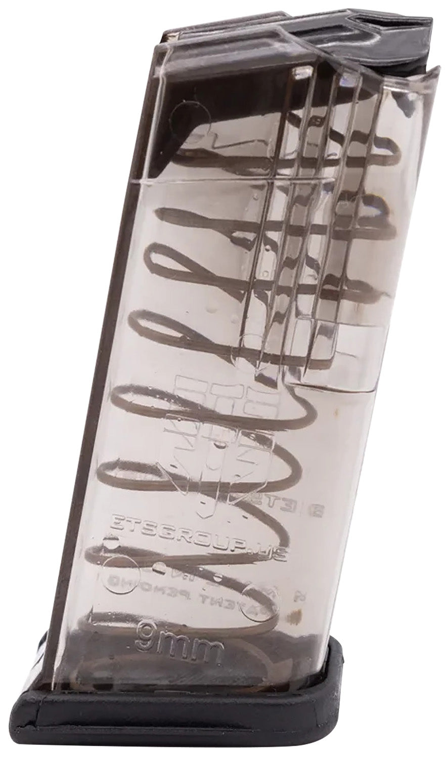ETS GLK26 10-Round 9mm Handgun Magazine Compatible with Glock 26 Gen1-5 Translucent