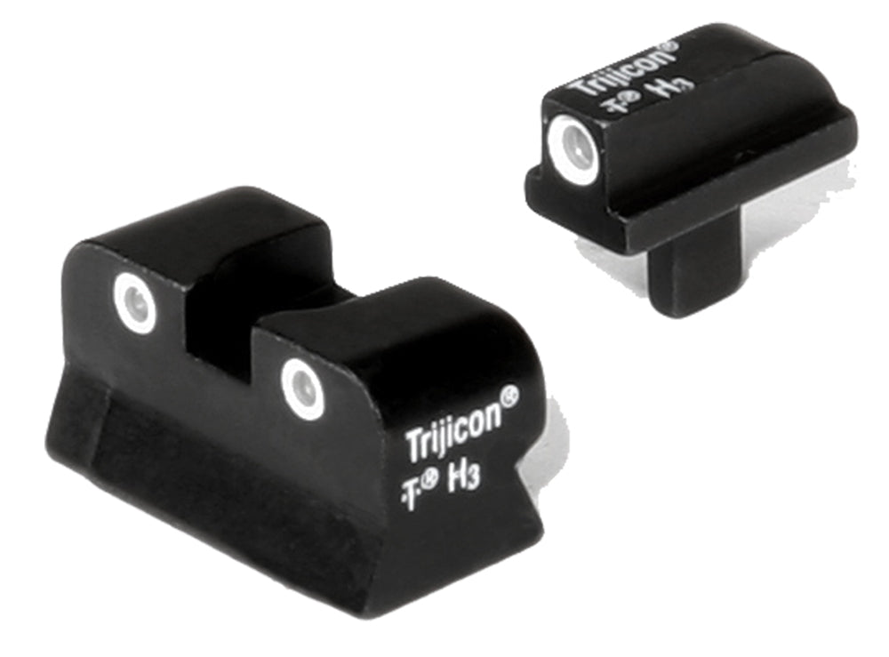 Trijicon Bright & Tough Tritium Night Sights White Outline Front & Rear for Colt 1911 Narrow Tang (0.055")