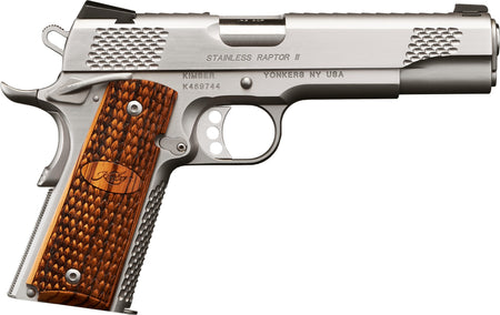 Kimber Raptor II Ultra .45 ACP 8+1 5in Stainless Match Barrel Pistol - Zebrawood Grip