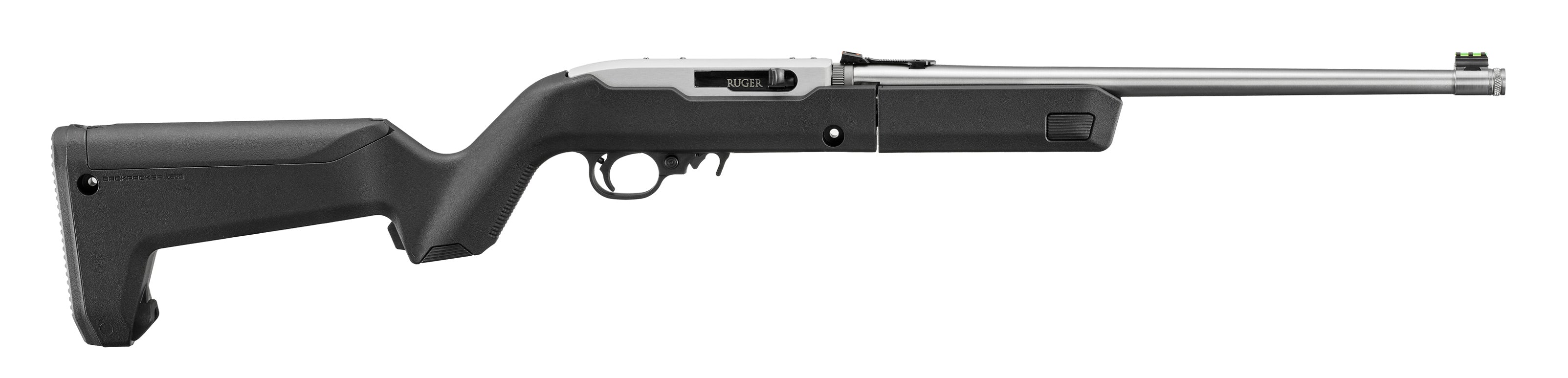 Ruger 32020 10/22 Takedown 22 LR 10+1 16.40" Satin Threaded Barrel, Satin Stainless Steel Drilled & Tapped Receiver, Black Magpul Hunter X-22 Backpacker Synthetic Stock