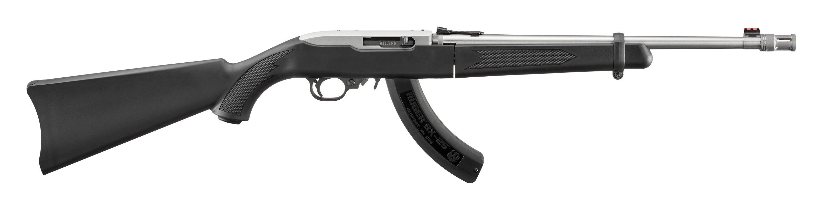 Ruger 32028 10/22 Takedown 22 LR 25+1 18.50" Matte Threaded Barrel, Matte Stainless Steel Drilled & Tapped Receiver, Black Fixed Synthetic Stock