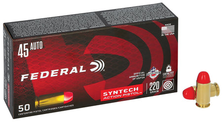 American Eagle .45 ACP/Auto AE45SJAP1 Syntech Action Pistol Total Syntech Jacket Flat Nose 220 Grain