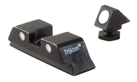 Trijicon Bright & Tough Steel Replacement Sight Set 3 White Dots for Glock 17/19/22/23 Standard Frame