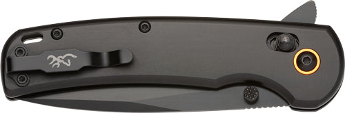 Browning Knife Buckmark Crossbar 3.5" Black D2 Blade Folder