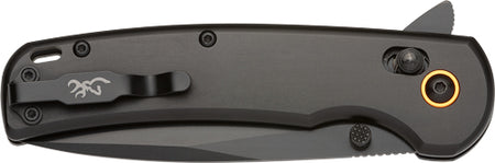 Browning Knife Buckmark Crossbar 3.5" Black D2 Blade Folder
