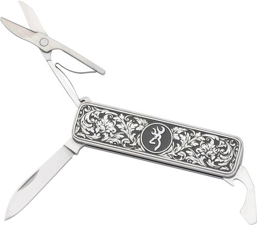 Browning Knife Morgan Folder Multi-Function with Scroll Engraving