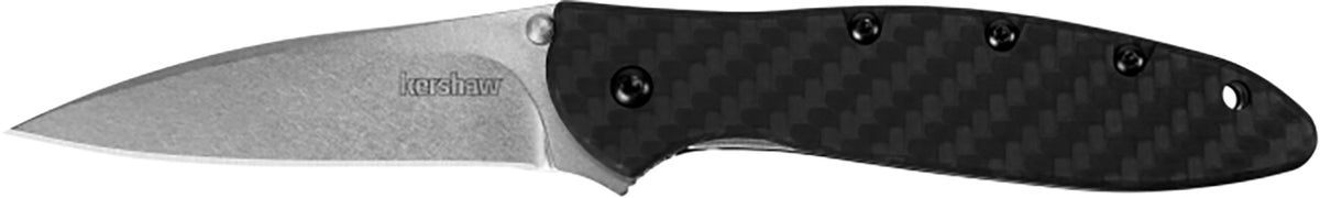 Kershaw Leek 1660CF Folding Knife 3" CPM 154 Drop Point Blade, Carbon Fiber Handle Includes Clip